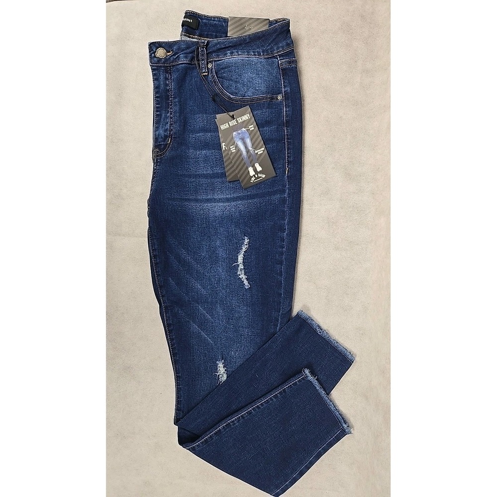 Fire And Rain Denim Jeans‎ Womens Size 17 Skinny High Rise Distressed Pant NWT